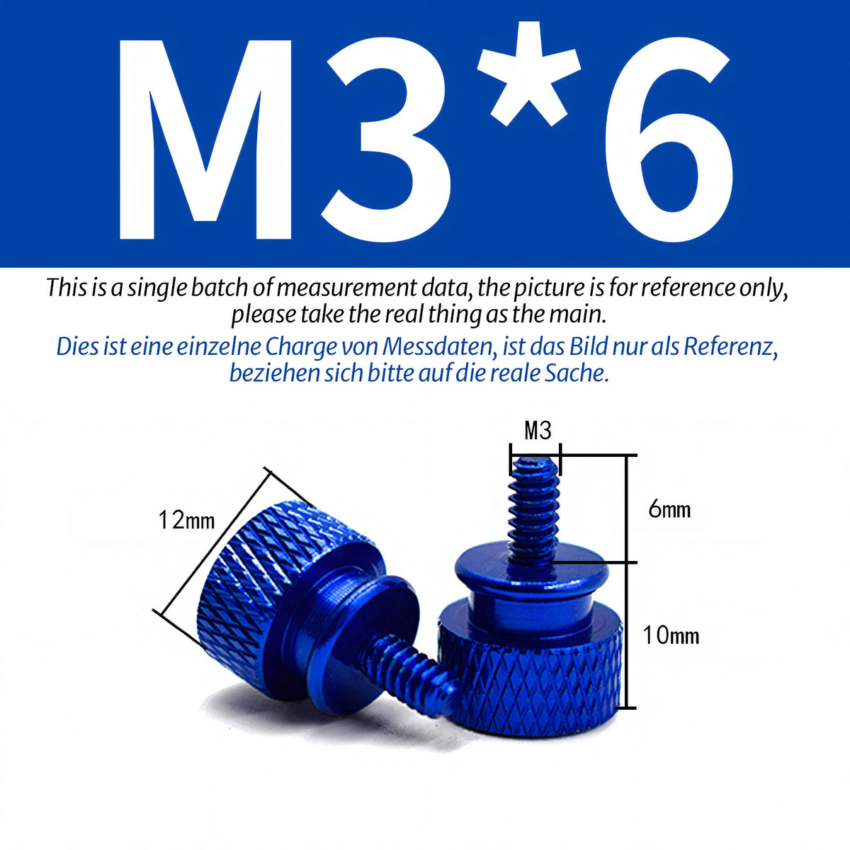 M3 Knurled Thumb Screws – Colorful Aluminum Alloy Hand-Tighten Grip Bolts