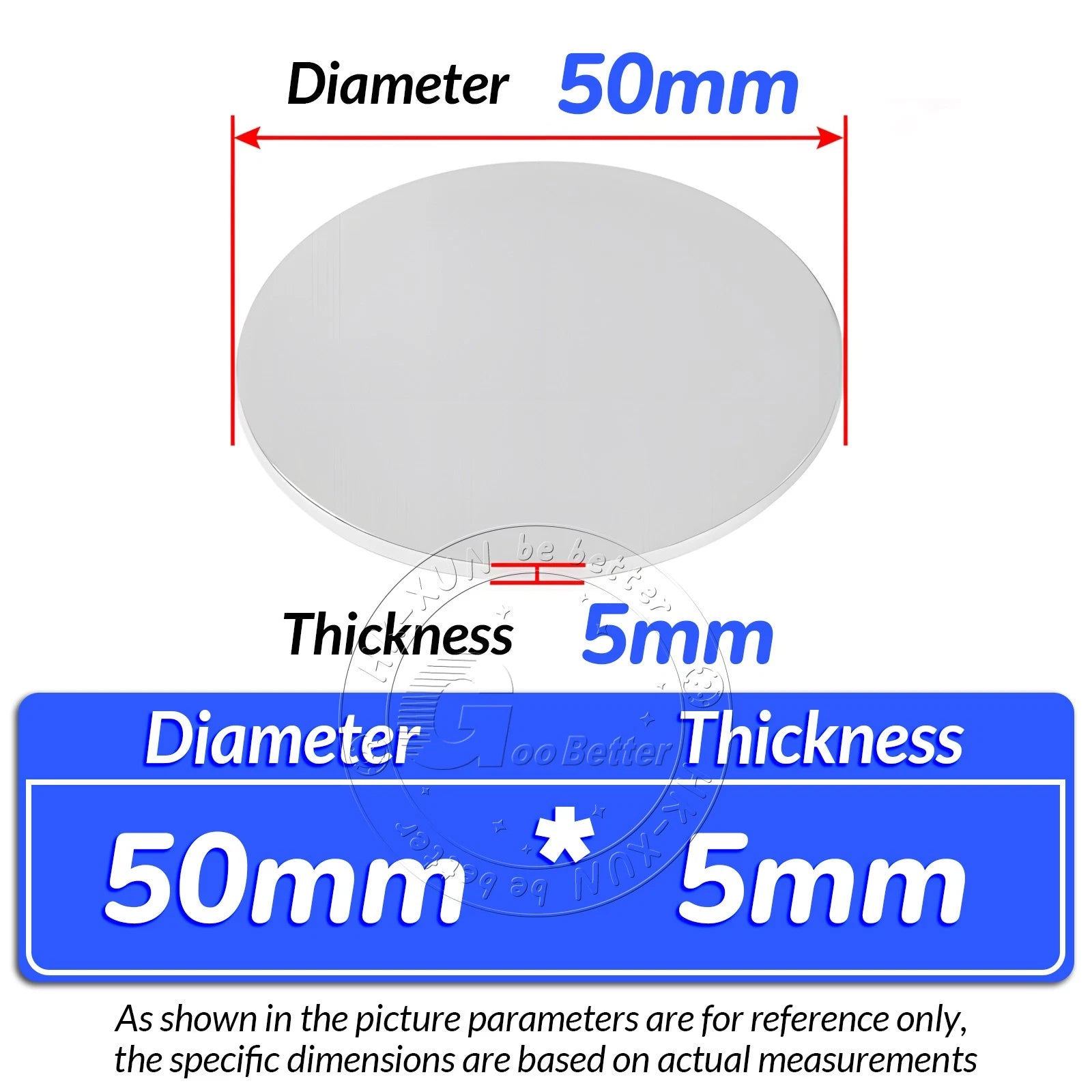 Round 6061 Aluminum Sheet Disc Plate 1mm-20mm Thick DIY Model Craft Art Handmade