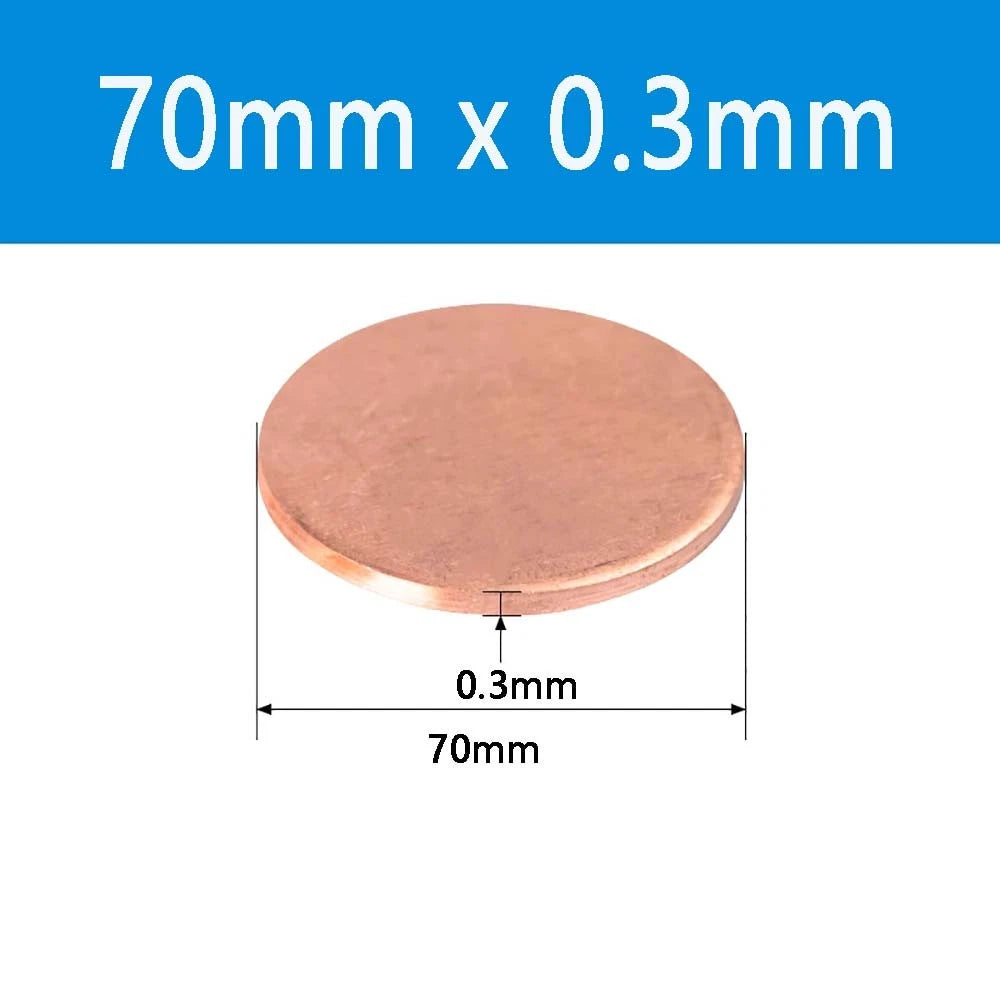 T2 Solid Pure Round Copper Sheet Flat Round Copper Disc Blank Round Metal Sheet