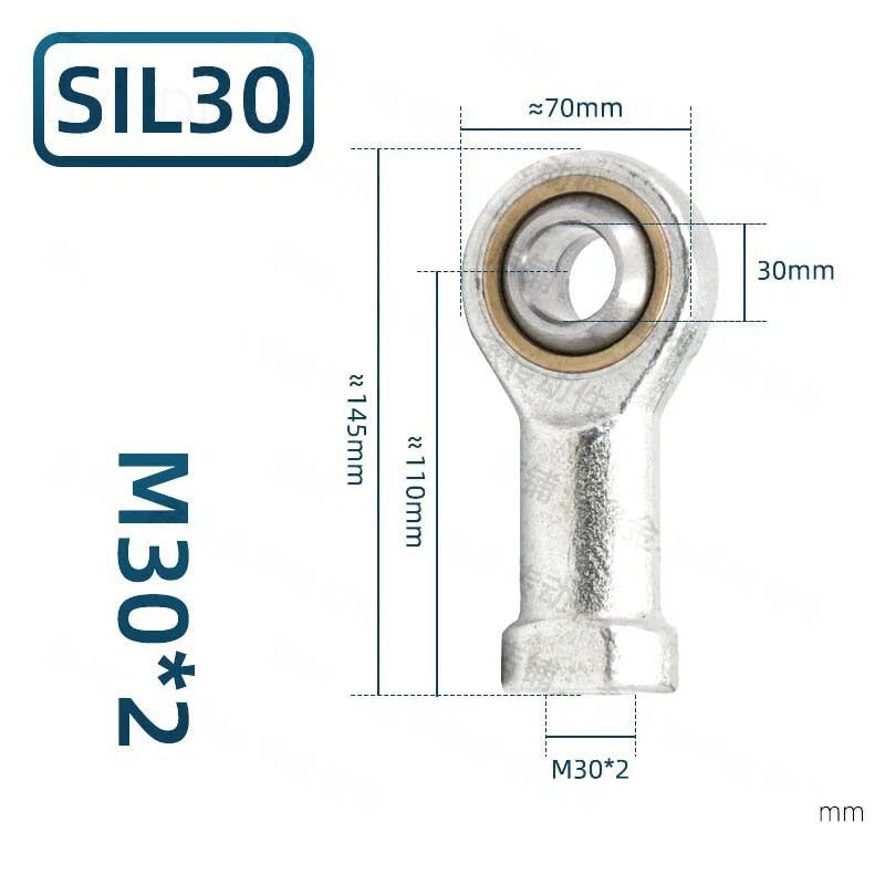 SI Female Series Rod End Bearings M3 M4 M5 M6 M8 M10 - M30 Right-Left Thread