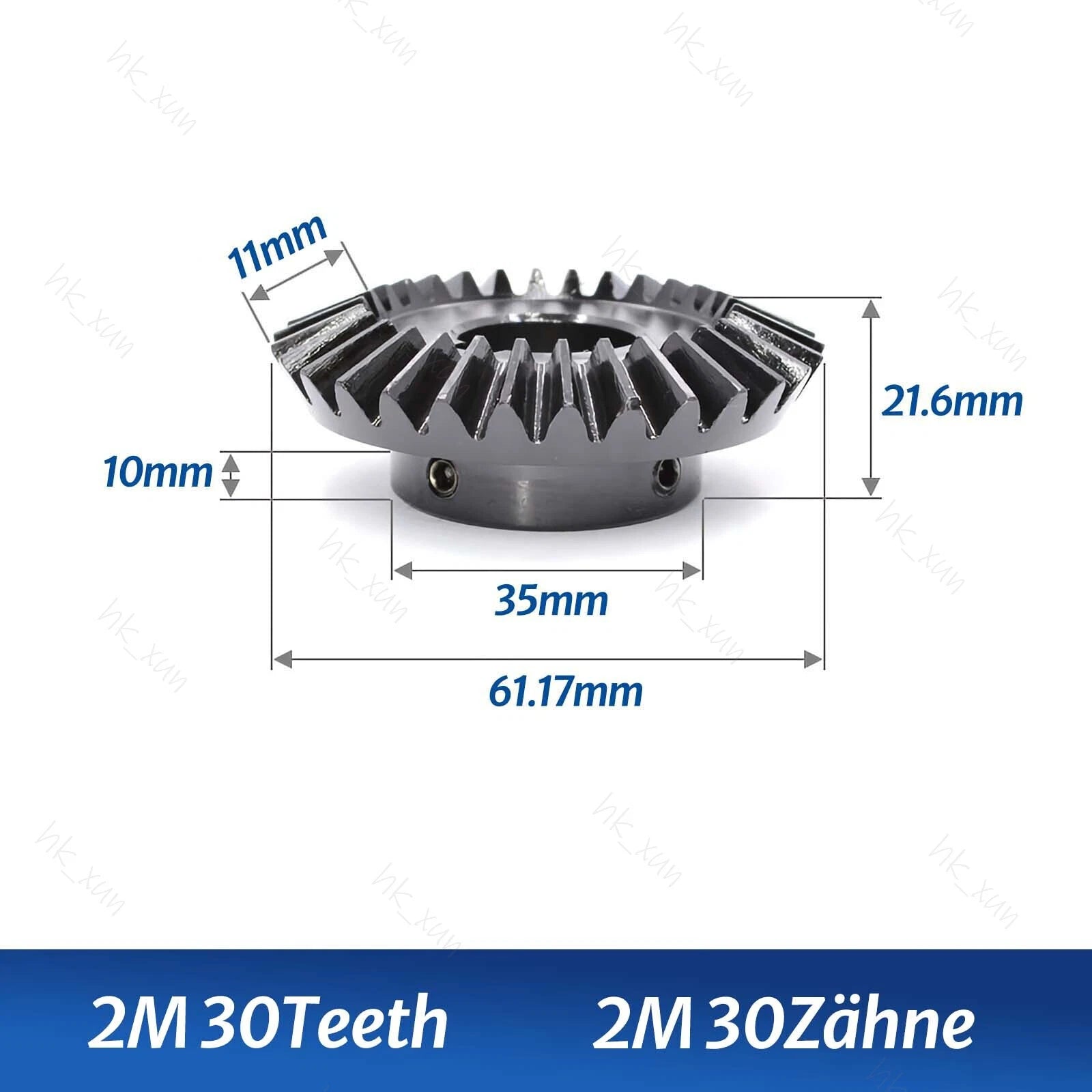 1/1.5/2 Mod 15-40 Tooth 1:2 Metal Motor Bevel Gears 90° Pairing Gear 45# Steel