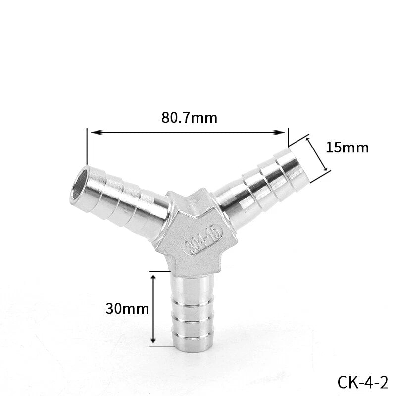 Stainless Steel Barb Hose Fittings — Straight, Elbow, Tee, Y-Piece & Cross