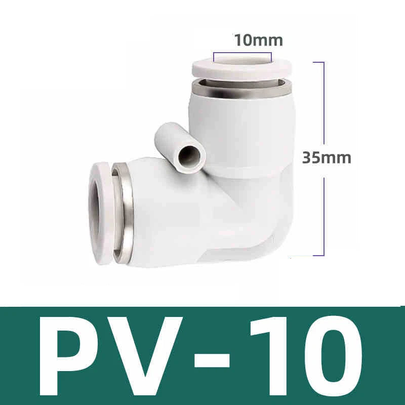 White Pneumatic Push Fit Connector Tube Pipe Joiner Air Water Lines Hose 4-16mm