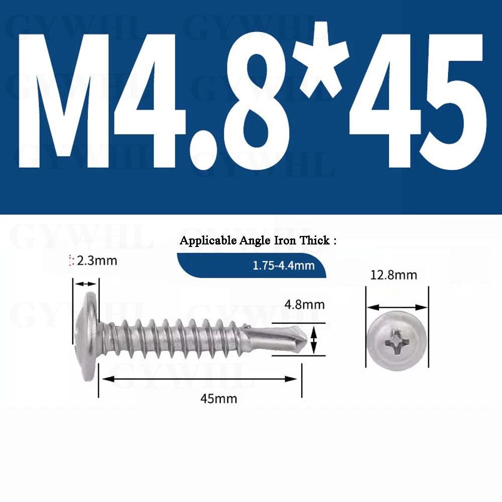 M4.2 M4.8 Self Drilling Wafer Head Screws – Steel & Stainless for Sheet Metal