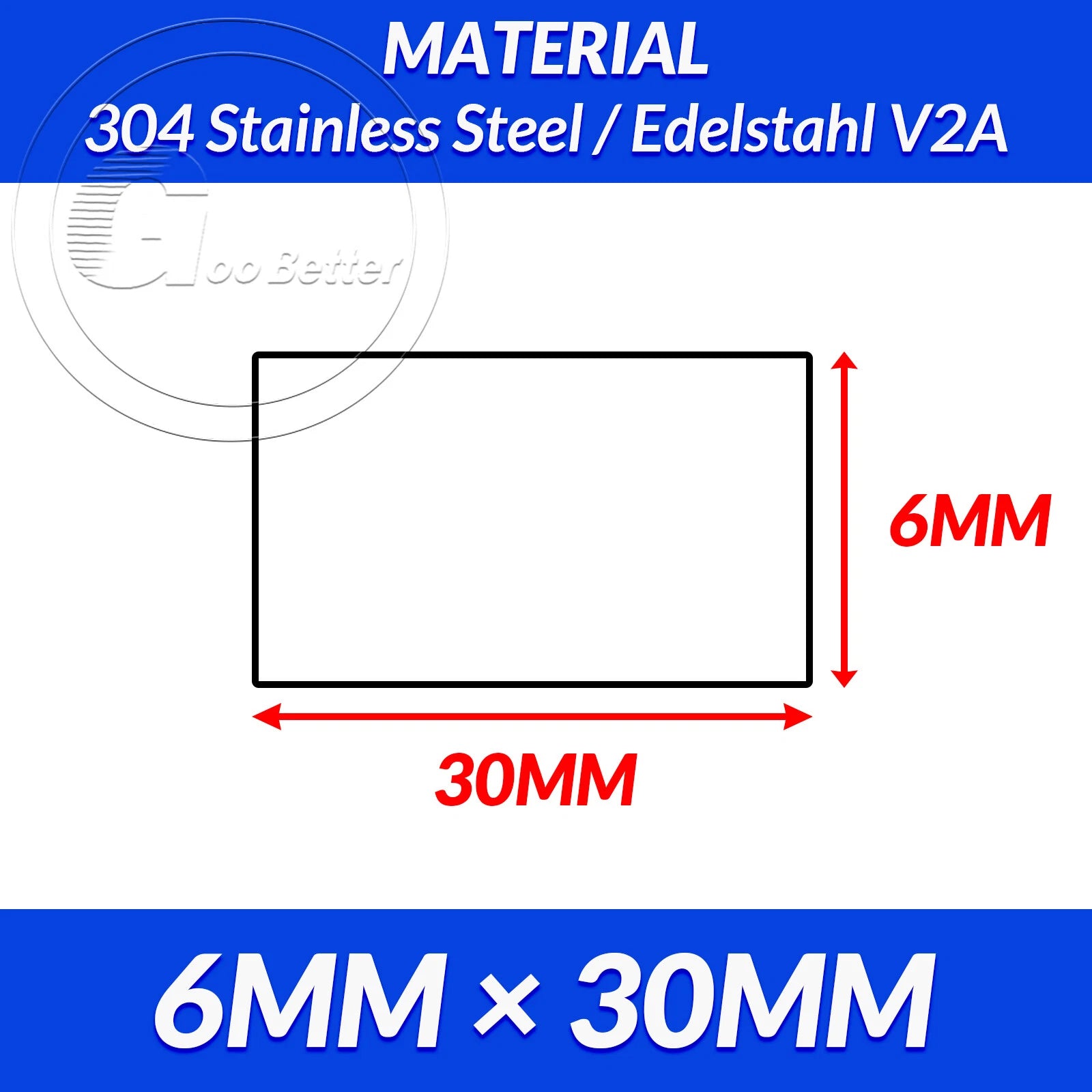 304 A2 Stainless Steel Flat Bar Metal Plate Strip Width 10MM-80MM Length 300MM