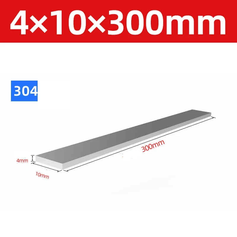 304 Stainless Steel Flat Bar Metal Plate Strip Width 10mm-80mm Thick 3mm to 20mm