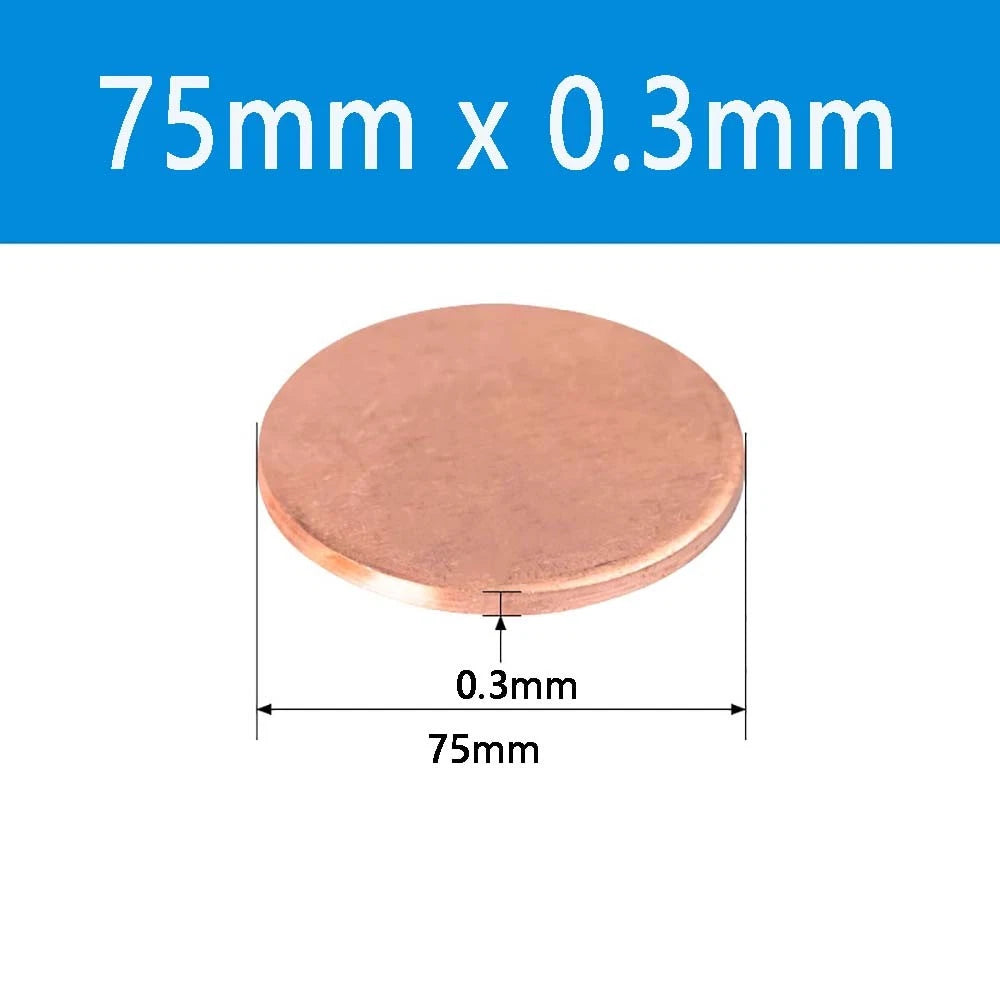 T2 Solid Pure Round Copper Sheet Flat Round Copper Disc Blank Round Metal Sheet