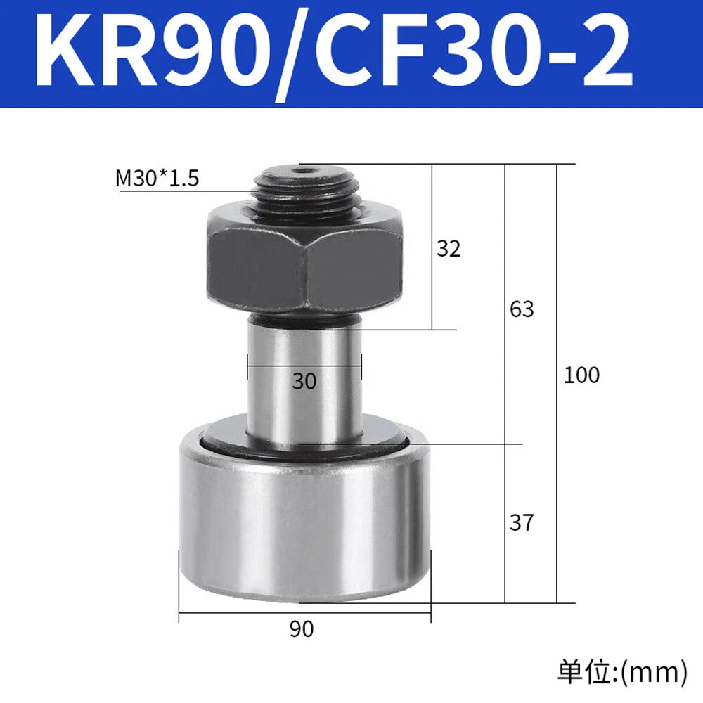 CF3-CF30-KR10-KR90 Bearing Steel Cam Follower Bolt-type Needle Roller Bearings