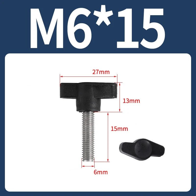 M4 M5 M6 M8 Wing Knob T - Handle Thumb Screw Bolts – Plastic Clamping Knob with Male Thread - HomeDIYer