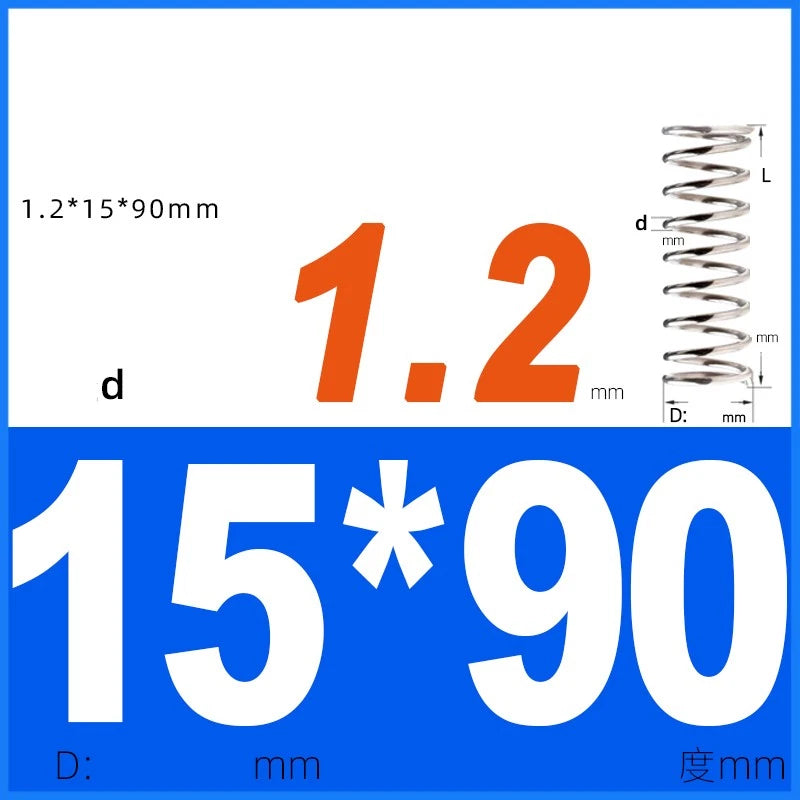 Compression Spring 1.2mm Wire Dia 14mm - 20mm OD Small Pressure Springs