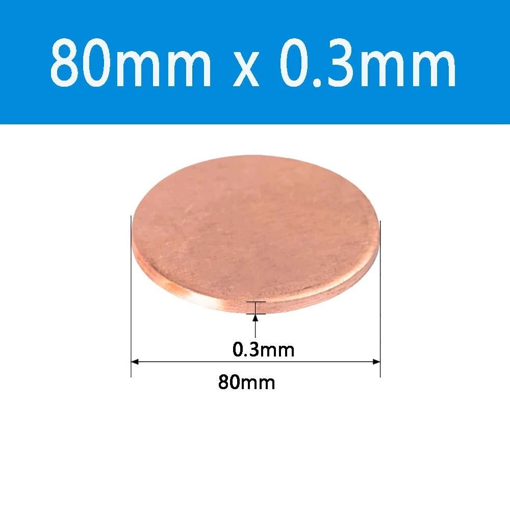 T2 Solid Pure Round Copper Sheet Flat Round Copper Disc Blank Round Metal Sheet