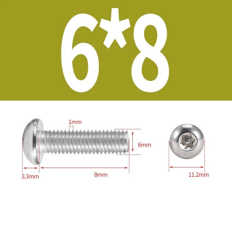 M5 M6 A2 Stainless Pan Head Torx Pin Security Machine Screws | Anti - Vandal Bolts - HomeDIYer