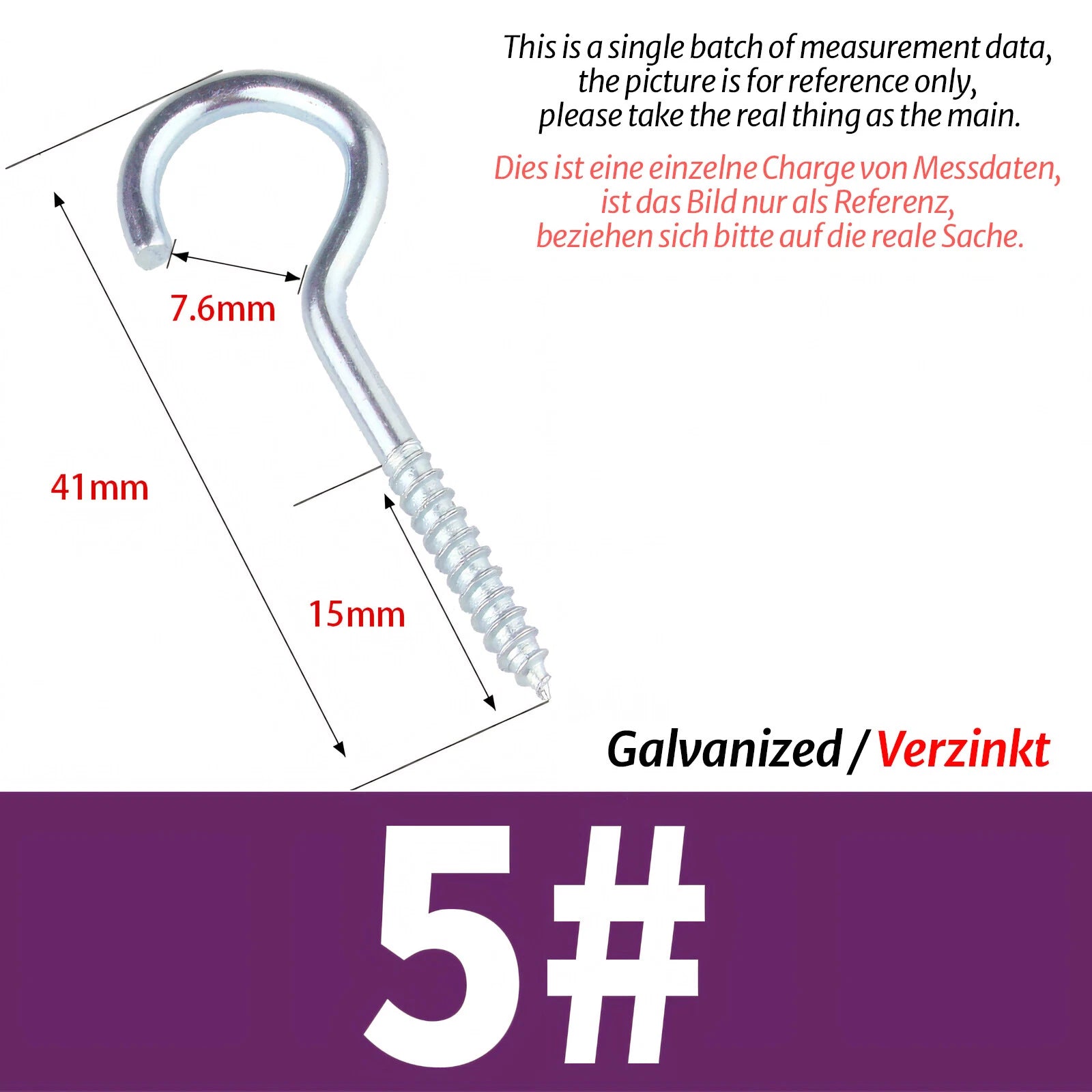 Screw-In Eye Hooks & Open Hooks — Nickel, Zinc & 304 Stainless, 16–106mm, All Sizes