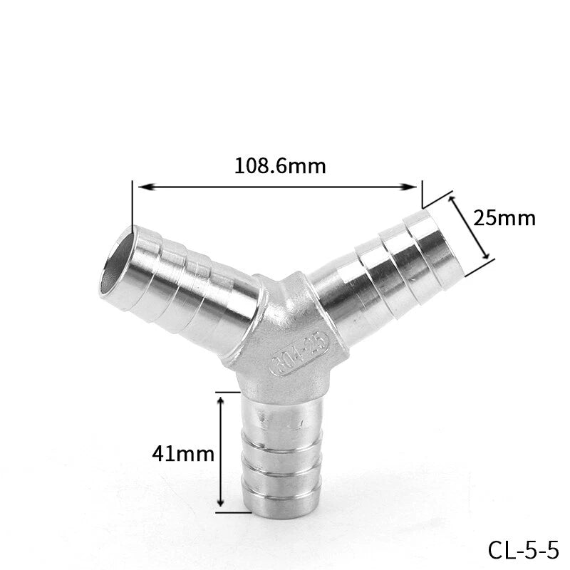 Stainless Steel Barb Hose Fittings — Straight, Elbow, Tee, Y-Piece & Cross