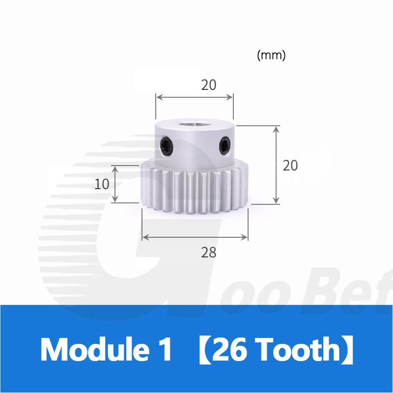 Module 0.5/1/1.5 Precision Spur Gear Aluminium 12-60 Tooth Motor Pinion with Hub