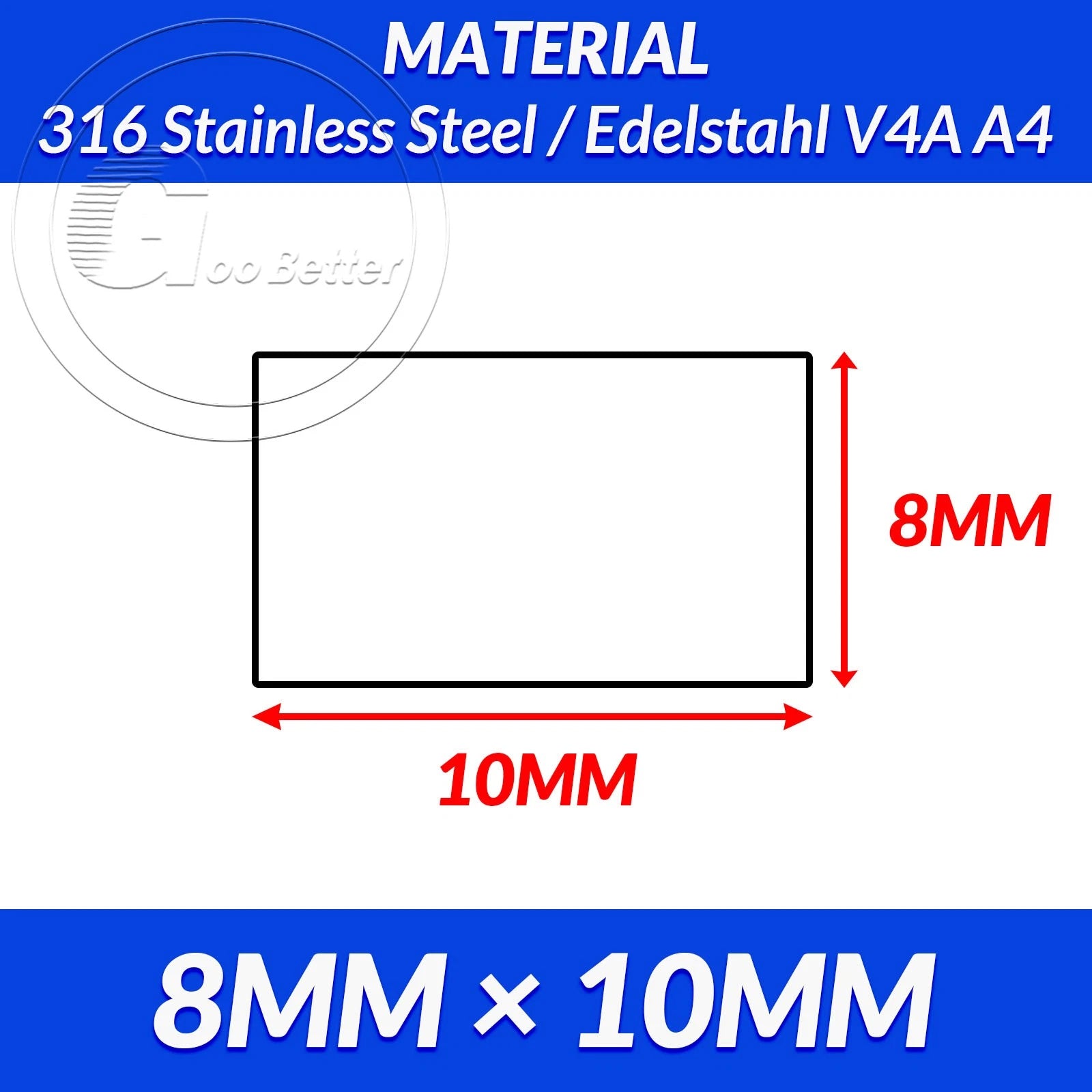 316 A4 Stainless Steel Flat Bar Metal Plate Strip Width 10MM-80MM Length 500MM