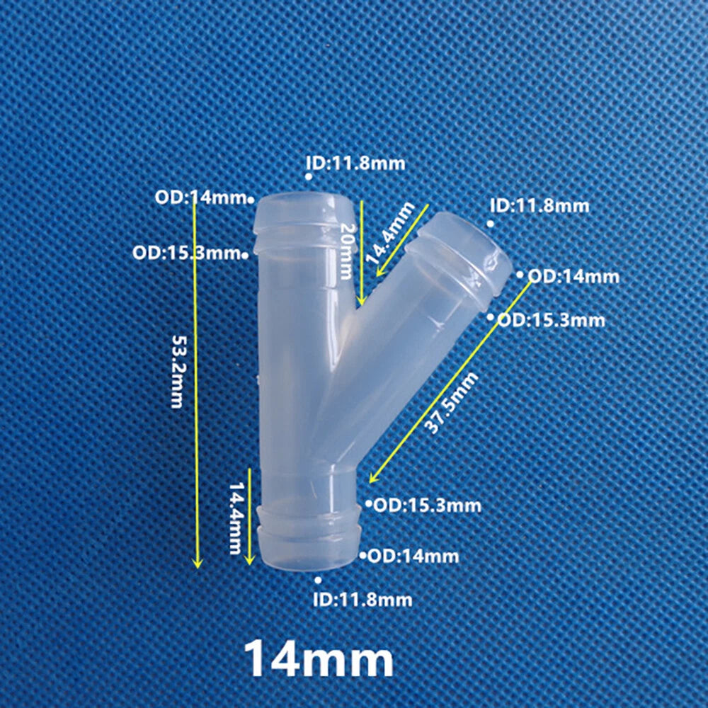 Y-Type 3-Way Barbed Hose Connector — Plastic Tee Fitting for Tube & Pipe