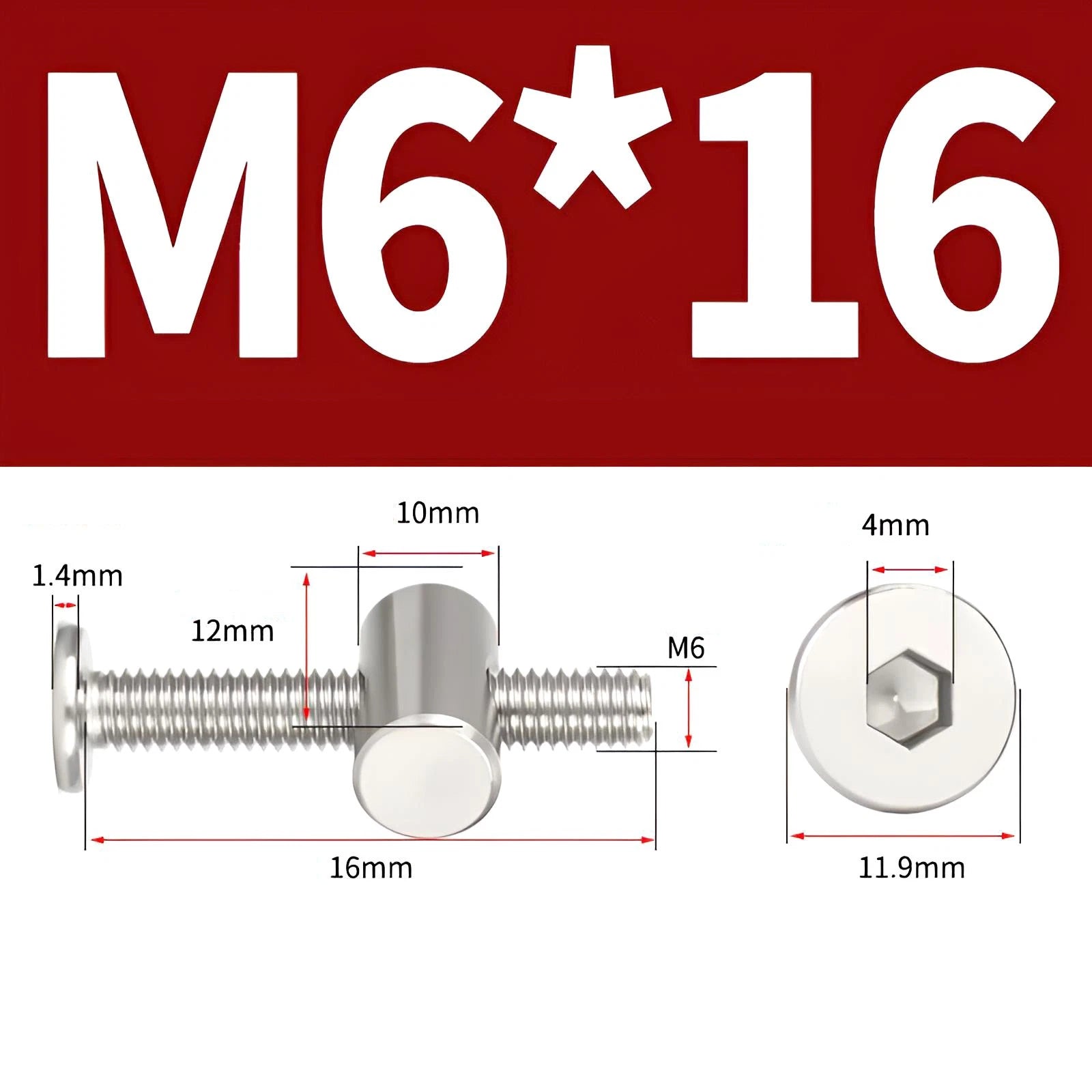 M4 M5 M6 M8 304 Stainless Steel Furniture Connecting Bolts with Barrel Nuts