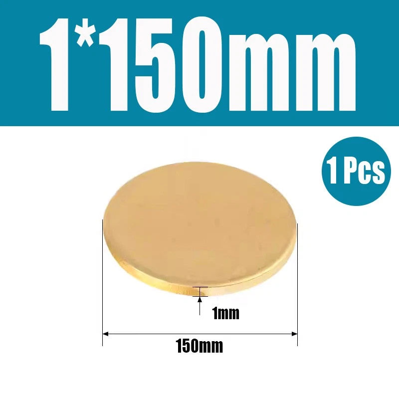 Thick 0.5mm-6mm Solid Brass Discs Blanks Discs Ø 20mm-300mm Metal Round Sheets