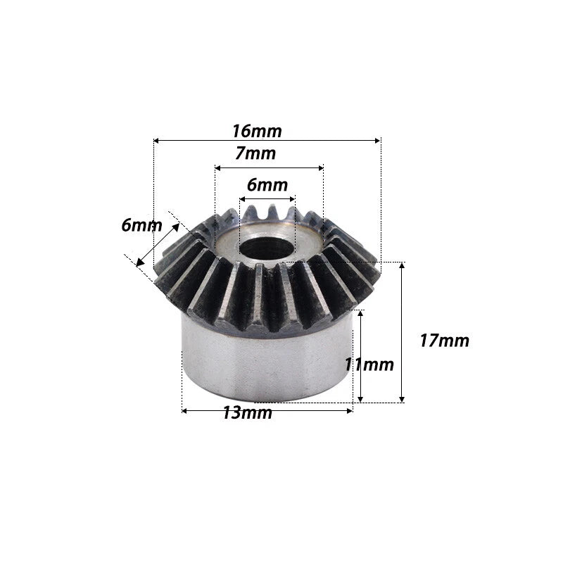 Bevel Gear 0.5/1/1.5/2/2.5/3/4/5/6 Mod 15T-40T 45# Steel 90° Transmission Gears