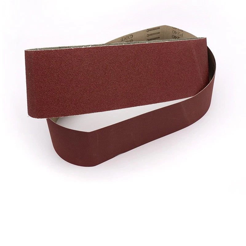 100x915mm 50x2100mm Sanding Belts — P80 to P600 Grit Aluminum Oxide for Metal Wood Surface Prep
