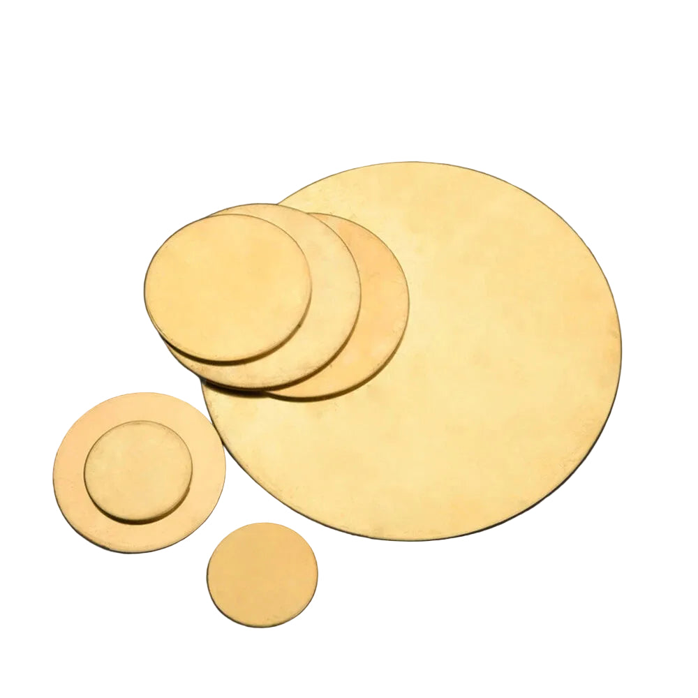 H62 Pure Brass Round Disc Plate Copper Metal Sheet for DIY Projects Crafts Home