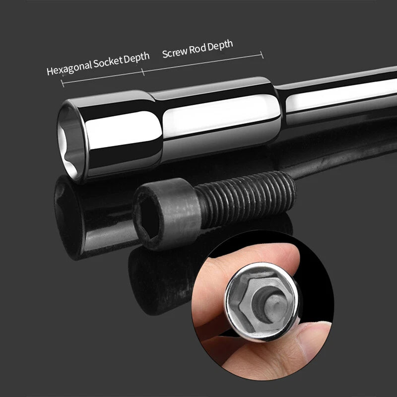 L-Shaped Perforated Hex Socket Wrench Set Diameter 6-17mm Chrome Vanadium Steel