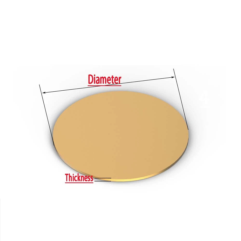 H62 Solid Brass Discs Blanks Thick 0.3mm ~ 1.5mm Metal Round Sheets Dia 10 - 300