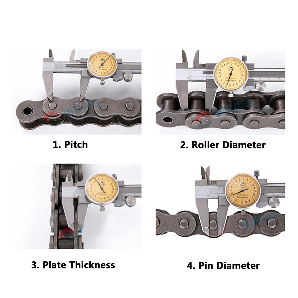 Simplex Roller Chains 04C, 05B, 06B, 06C, 08B, 10A, 12A, 16A Transmission Chain