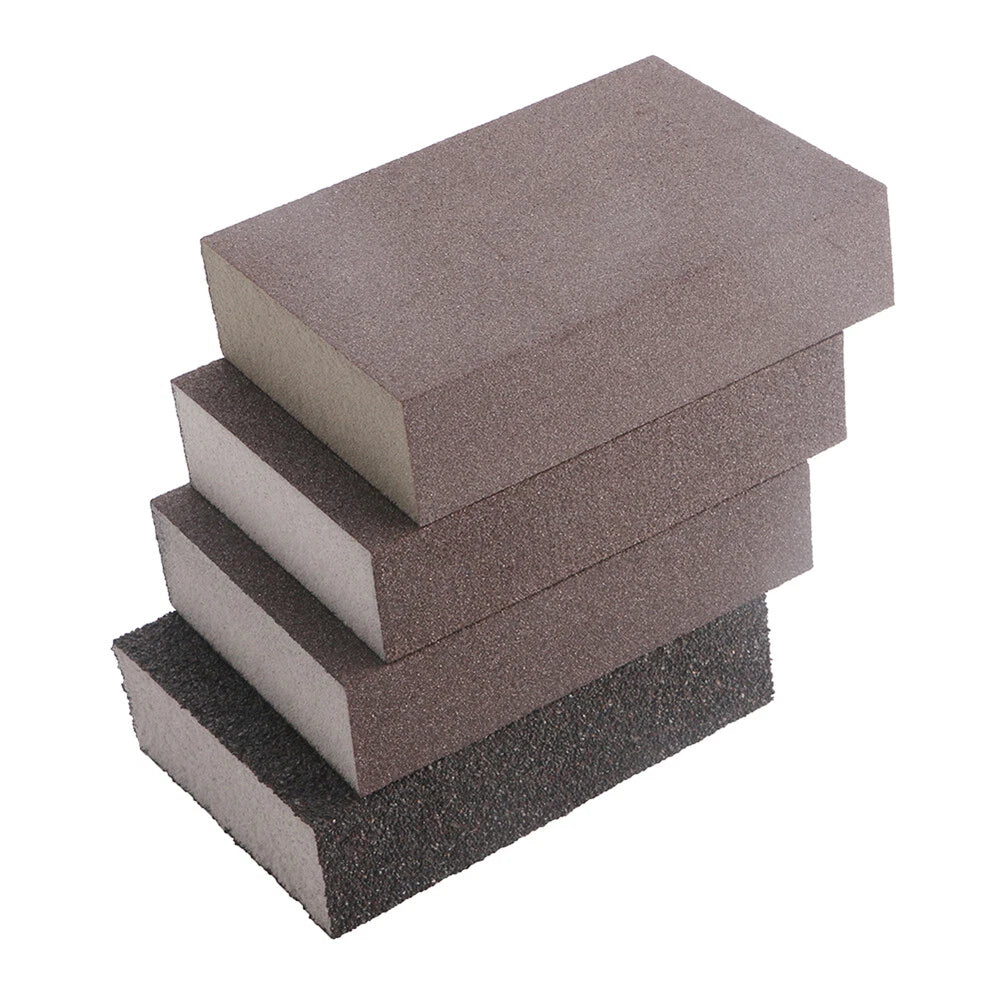 Rectangular Foam Sanding Blocks — P60 to P400 Grit Wet & Dry Sanding Sponge for Flat and Curved Surfaces
