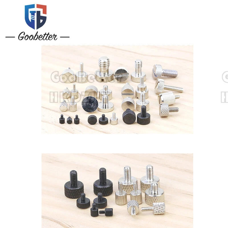 Knurled Thumb Screws M3 M4 | Carbon Steel & Stainless Steel | Hand-Tighten Grip Knob Bolts