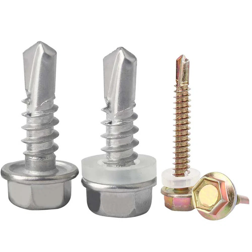 410 & A2 Stainless Hex Head Self‑Drilling Tek Screws – for Metal Roofing & Sheeting