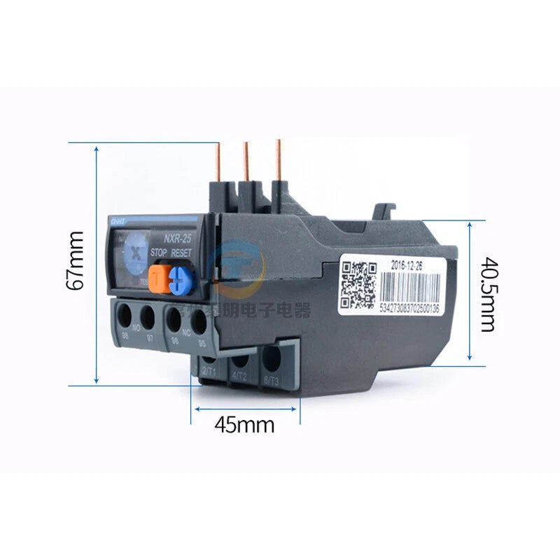 NXR - 25 Thermal Overload Relay 0.63 - 100 amp Overload Protection 3 Phase Motor Protector - HomeDIYer