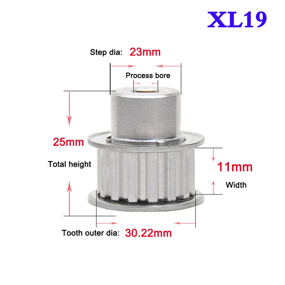XL Synchronous Pulley Bore 3-20mm for Width 10mm Timing Belt 10-19teeth Gear