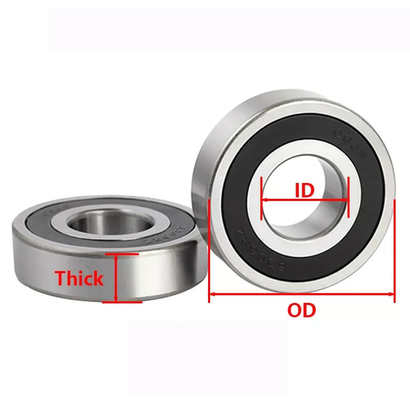 Deep Groove Ball Bearing Rubber/Iron Seal Hight-speed Roller Bearings ID 10-40mm
