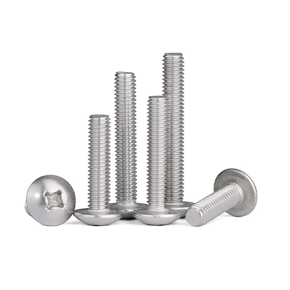 M5 M6 M8 Pozi Button Head Screws – A2 Stainless Steel, Fully Threaded