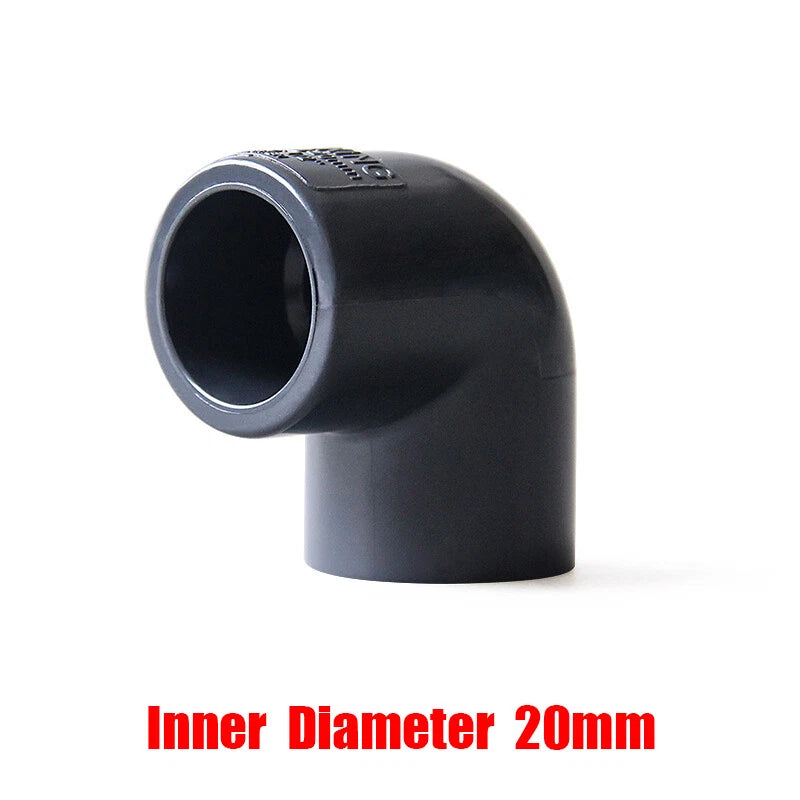 PVC Elbow Pressure Pipe Fittings 20mm-110mm Aquarium Fish Tank Pond Solvent Weld
