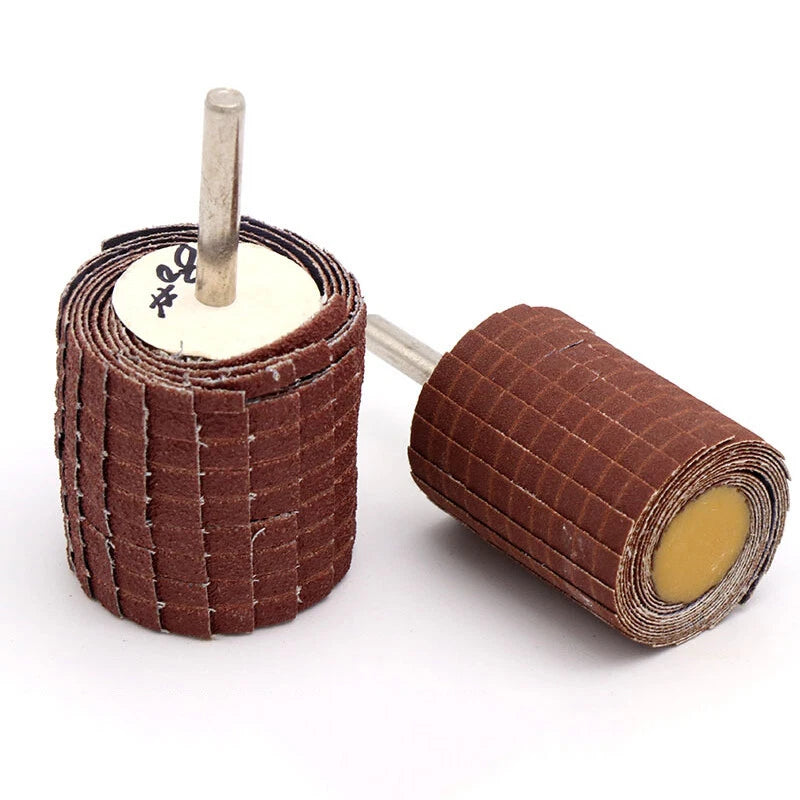 35mm Flap Wheel Disc 150-400 Grit with 6mm Mandrel – Sanding for Drill & Rotary Tool