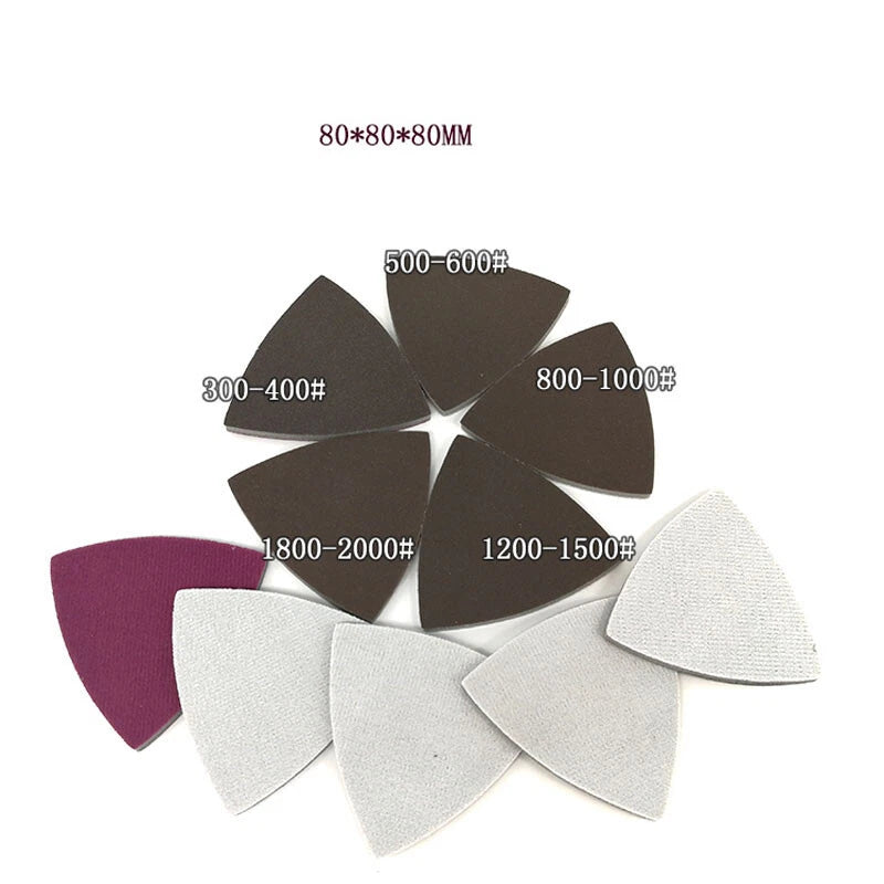 80mm Wet Dry Sponge Mouse Sanding Sheets Discs 300-2000 Grit Hook Loop Sandpaper