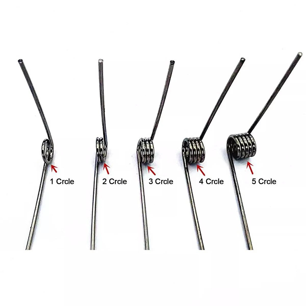 Torsion Spring 3 - 9 Coil (10 pcs), 2.5mm Wire dia, 12 ~30mm OD, Left spring Steel - HomeDIYer