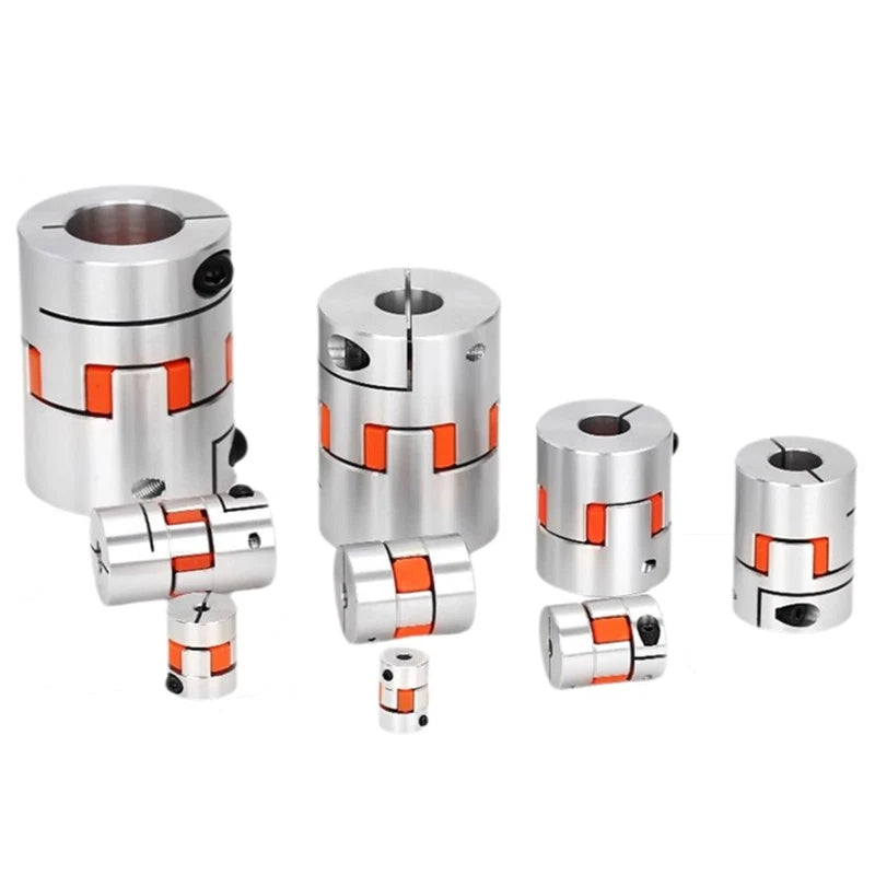 CNC Shaft Coupler Aluminum Alloy Flexible Plum Spider Jaw Coupling All Bore Size