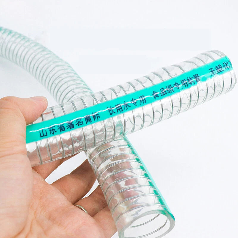 PVC Braided Wire Reinforced Food Grade Hose Pipe — Ø 16–125mm, 1M