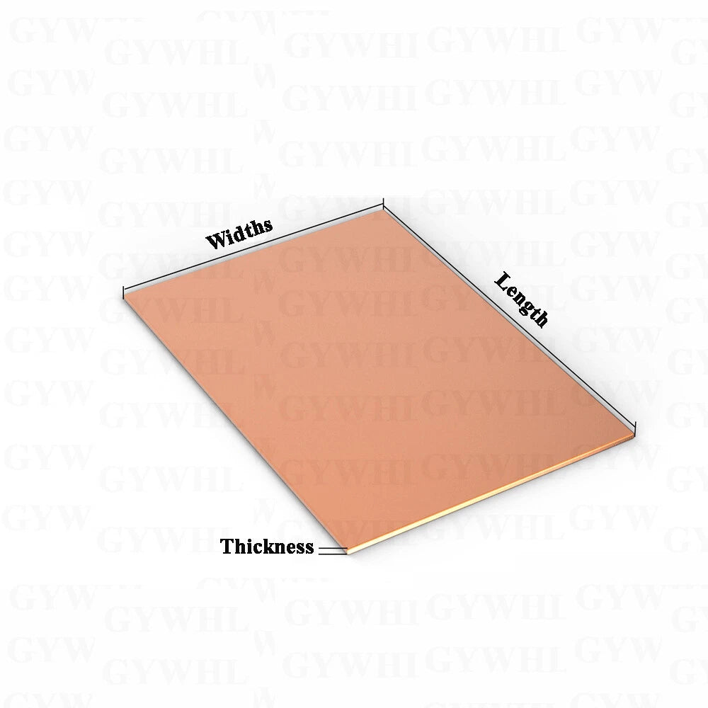 99.9% Solid T2 Copper Metal Plates Sheets Multiple Sizes Laser Customization