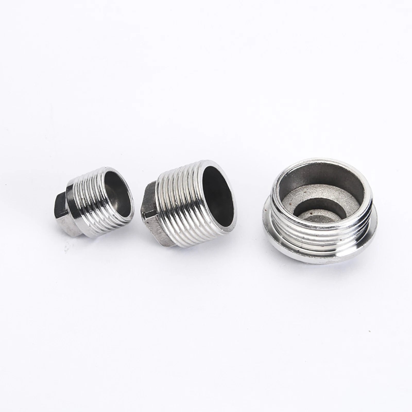 Stainless Steel Pipe End Cap & Plug Fittings — 1/2", 3/4", 1" NPT