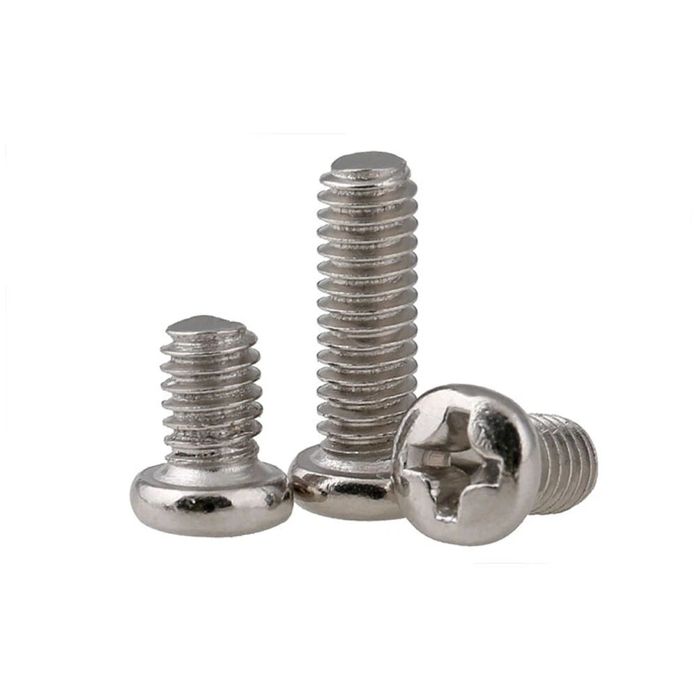Pan Head Phillips Machine Screws | M1.4 to M5 | Nickel Plated | Multiple Lengths