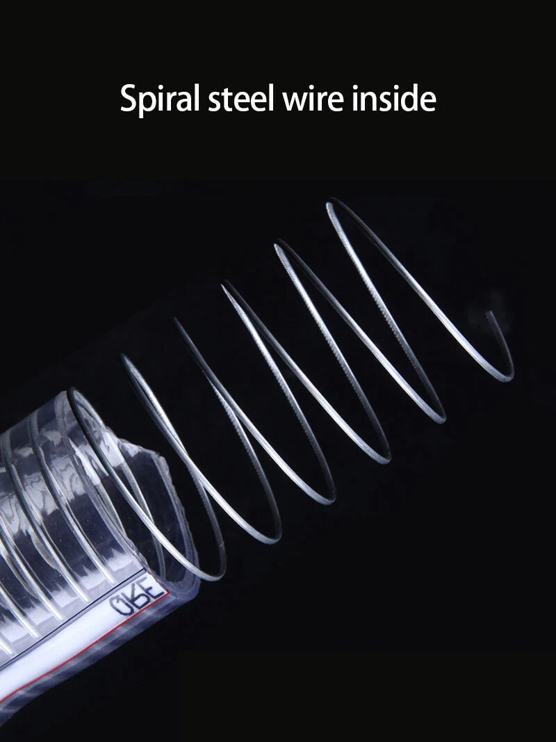 PVC Transparent Steel Wire Reinforced Pipe — ID 10–150mm / OD 15–165mm
