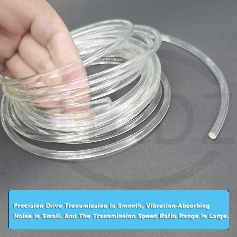 Transparent PU Round Drive Belt — Polyurethane Solid Round Belting 2mm–10mm