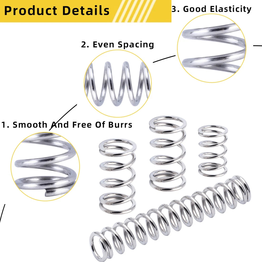 304 Stainles Steel Compression Spring Pressure Small Spring Wire Diameter 1.2mm