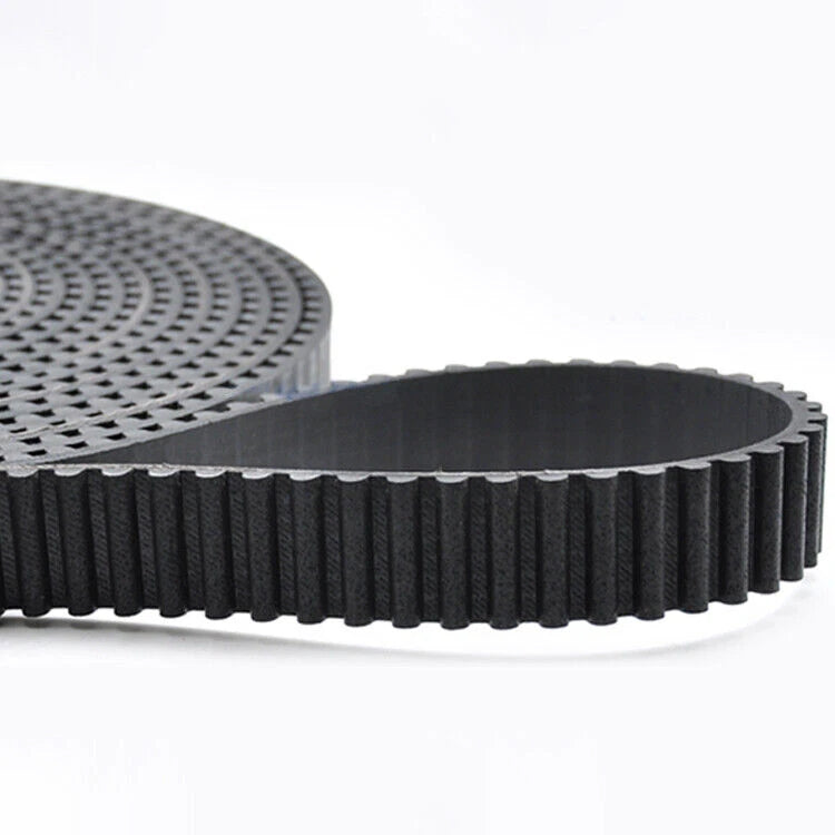 Open-End Rubber Timing Belt — 2GT S2M 3M S3M 5M S5M 8M S8M MXL XL L | Black, Cut-to-Length