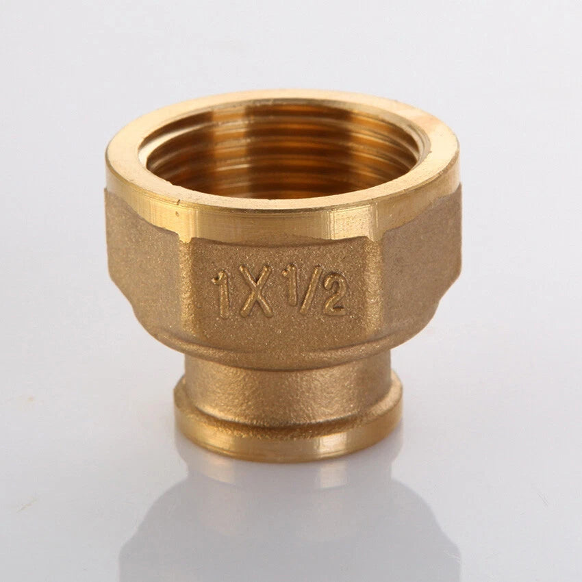 BSP Female Thread Brass Pipe Fitting Adapter | Coupler Connector 1/2" 3/4" 1"